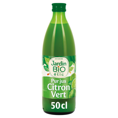 Pur jus de citron vert bio JARDIN BIO bouteille 50cl