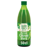 Pur jus de citron vert bio JARDIN BIO bouteille 50cl