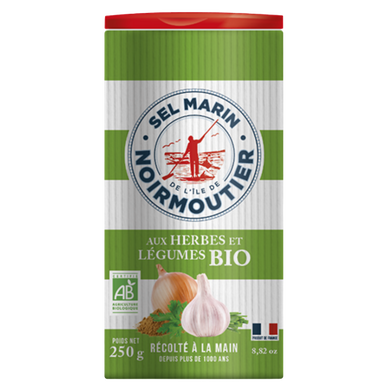 Sel marin herbes et légumes BIO SEL MARIN ILE DE NOIRMOUTIER, pot de 250g