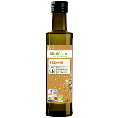 Huile de sésame grillé BIOLEANE, Bouteille 25cL