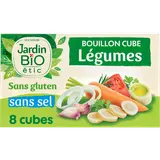 Bouillon cube légumes sans sel, sans gluten bio JARDIN BIO 72g