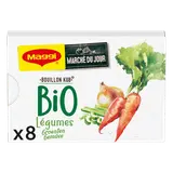Bouillon cube bio légumes MAGGI, boite de 8 cubes, 80g