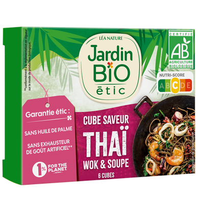 Bouillon cube saveur wok&poelée bio JARDIN BIO 66g