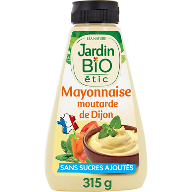 Mayonnaise à la moutarde bio JARDIN BIO squeeze 315g