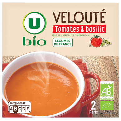 Soupe Velouté de tomates et basilic - 2 briques de 30cl