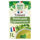 Velouté petits pois légumes verts bio JARDIN BIO brique 1L