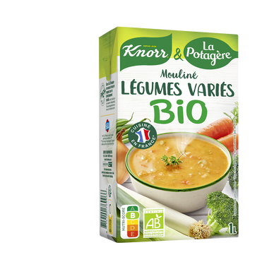 Soupe Mouliné légumes variés du potager BIO KNORR & LA POTAGERE, Brique 1L