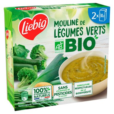 Soupe moulinée légumes verts bio LIEBIG 2x30cl