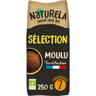 Café moulu sélection bio NATURELA  - sachet 250g