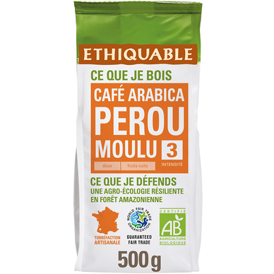 Café moulu Bio ETHIQUABLE Pérou N°3 - 500g