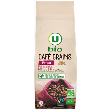Café en grains Bio du Pérou MAX HAVELAAR - 500g