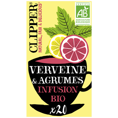 Infusion Bio Verveine Agrumes CLIPPER - 20 sachets - 30g