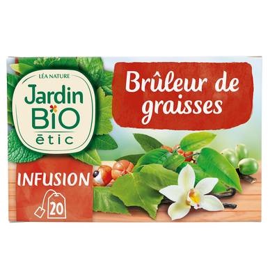 Infusion Bio Brûleur de graisse JARDIN BIO ETIC - 20 sachets - 30g