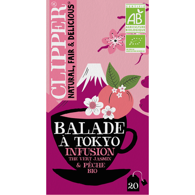 Infusion balade à Tokyo bio CLIPPER, boîte 40g