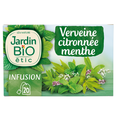 Infusion Bio Verveine menthe JARDIN BIO ETIC - 20 sachets - 30g