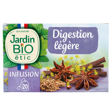 Infusion Bio Digestion légère JARDIN BIO ETIC - 20 sachets - 30g
