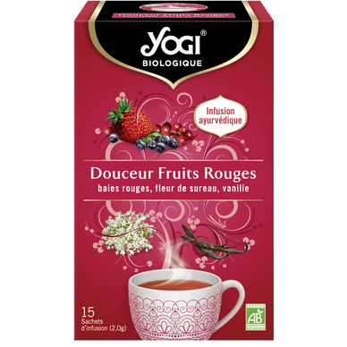 Infusion douceur fruits rouges bio YOGI x15 sachets 30g