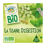 Infusion bio à l'arôme naturel (menthe douce/graines d'anis/basilic) la tisane digestion LA TISANIERE, 20 sachets de 30g