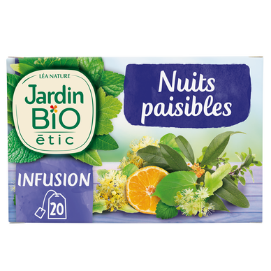 Infusion Bio Nuits paisibles JARDIN BIO ETIC - 20 sachets - 30g