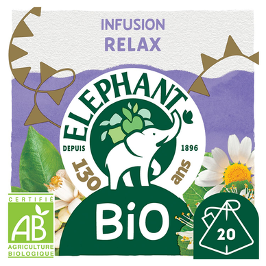 Infusion bio relax ELEPHANT, sachets x20, boîte 26g