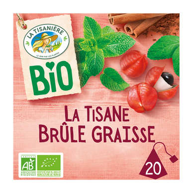 Infusion plantes "Brûles graisse" bio LA TISANIERE x20 sachets 26g