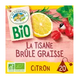 Infusion Tisane Bio brûle graisse citron LA TISANIERE, 20 Sachets