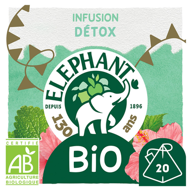 Infusion bio détox ELEPHANT - 20 sachets - 34g