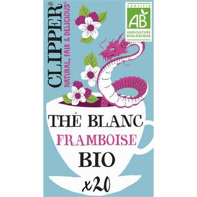 Thé Blanc Bio Framboise Ginseng CLIPPER - 20 sachets - 34g