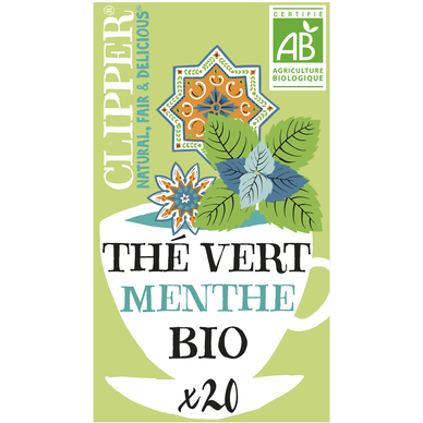 Thé vert Bio Menthe CLIPPER - 20 sachets - 35g