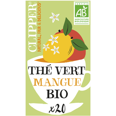 Gorgeous thé vert saveur mangue bio CLIPPER, étui x20 sachets, 35g