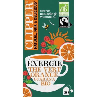 Thé vert énergie bio CLIPPER, 40g
