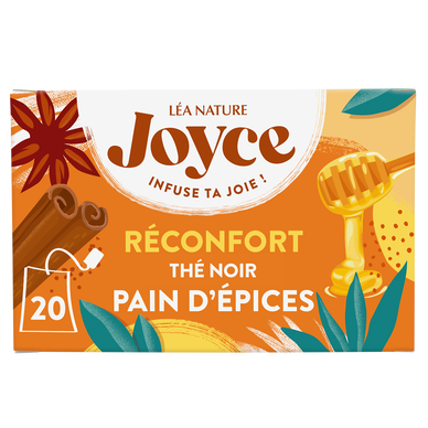 Thé noir bio saveur pain d'épices JOYCE, x20 sachets, 30g