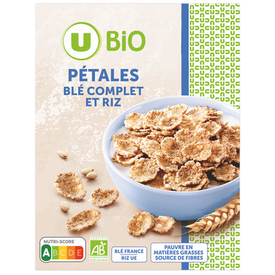 Pétales de blé complet et riz nature   300g