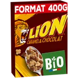 Céréales au caramel et chocolat Bio LION - 400g