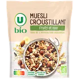 Muesli croustillant fruits et noix U BIO 500g