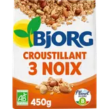 Céréales bio Equilidej croustillant aux 3 noix BJORG, 450g