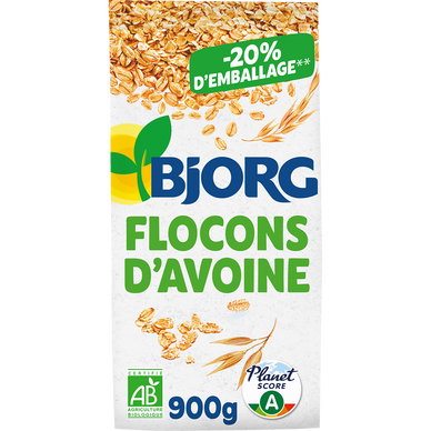 Céréales flocons d'avoine complète Bio BJORG - Sachet 900g