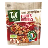 Muesli croustillant bio aux fruits rouges TERRE & CEREALES, 500g