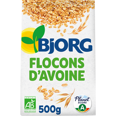 Céréales flocons d'avoine complète Bio BJORG - Sachet 500g