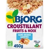 Croustillant fruits et noix bio s/sucres ajoutés BJORG, 450g
