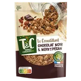 Céréales Le croustillant chocolat noir & noix de pécan bio TERRES & CEREALES, 375g