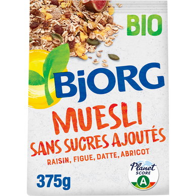 Céréales Muesli bio sans sucre ajouté BJORG - 375g