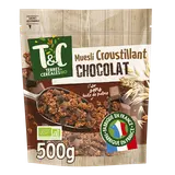 Muesli croustillant bio au chocolat TERRE & CEREALES, 500g