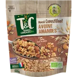 Muesli bio croustillant avoine amandes sans gluten, TERRES ET CEREALES, 500g