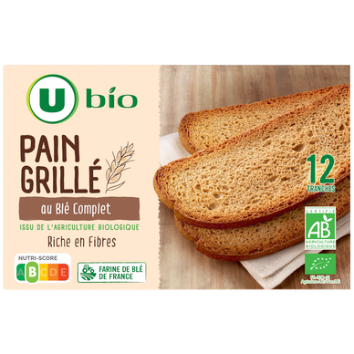 Pain grillé au blé complet  250g