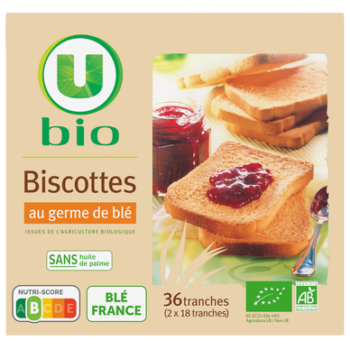 Biscottes au froment germe de blé  300g