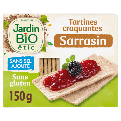 Tartines craquantes sarrasin ssa s/gluten JARDIN BIO 150g