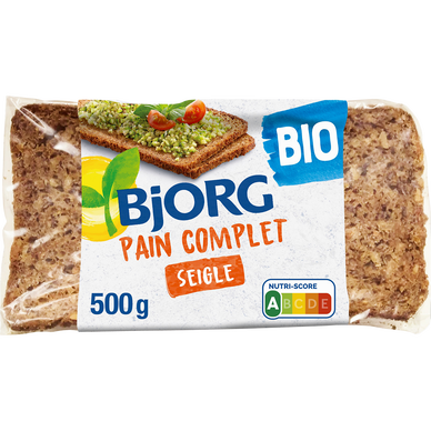 Pain complet  BIO Seigle BJORG - Paquet de  500g