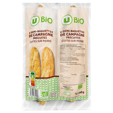 Demi baguette de campagne précuite  250g
