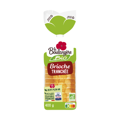 Brioche tranchée BIO LA BOULANGERE, 400g
